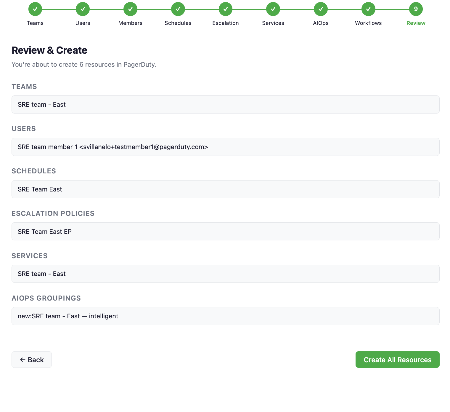 Review &amp; Create phase